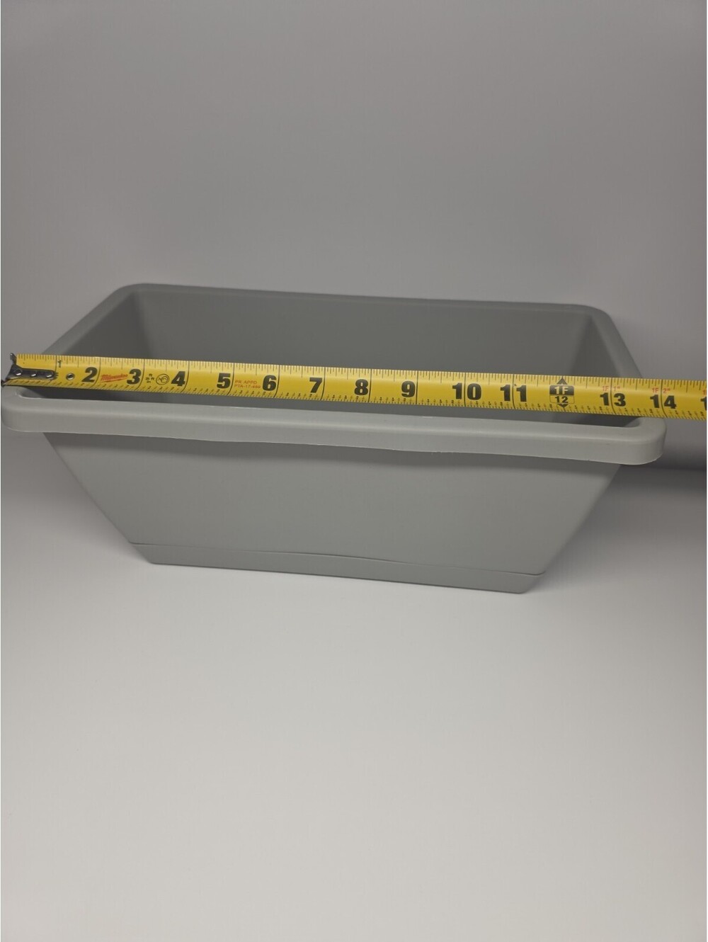 14 Inch Gray Plastic Rectangular Window Planter Box Window Vegetable ...